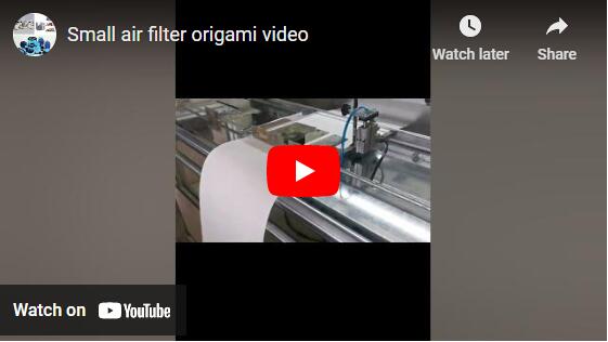 Vidéo origami petit filtre à air